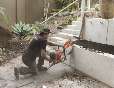 concrete sawing trade assist building kane thompson site cleanups gold coast byron bay